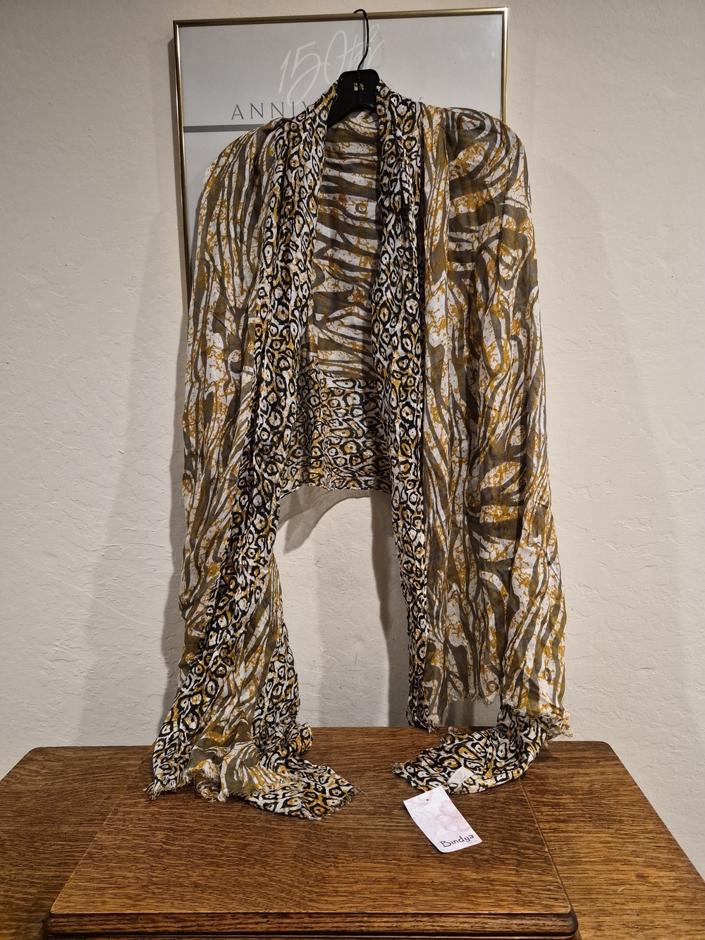 Binya New York Collection Mixed Animal Print Women's Lightweight Scarf/Wrap